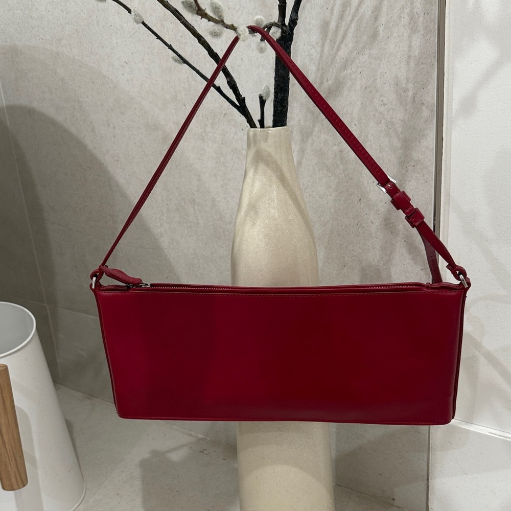 Genuine Leather Red Shoulder Bag